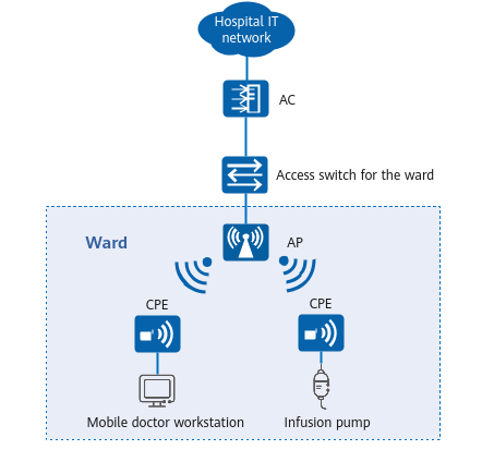Typical networking in the healthcare interconnection scenario