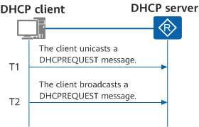 DHCP client extending the address lease when no DHCP relay agent exists