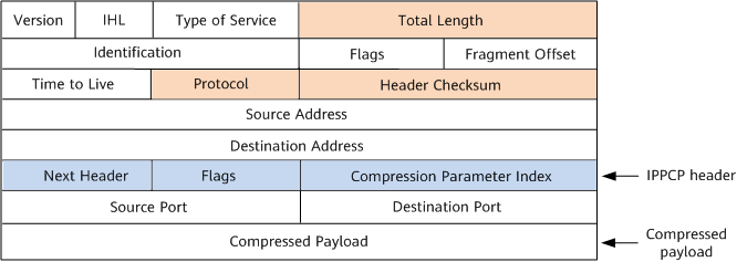 Format of a compressed IPv4 packet