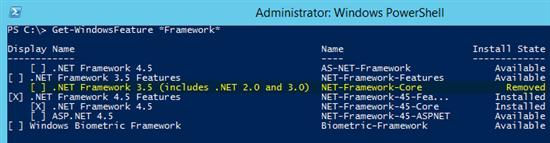 Install .Net Framework 3.5 Windows 2012 R2